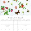 Beauty of Nature 2024 Square Wall Calendar 16 Month Floral Planner New Year Gift