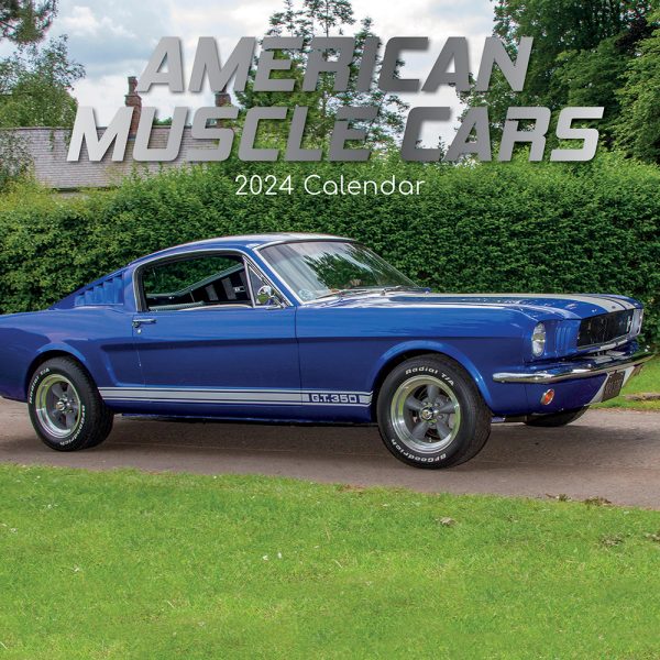 American Muscle Cars – 2024 Square Wall Calendar 16 Months Planner New Year Gift