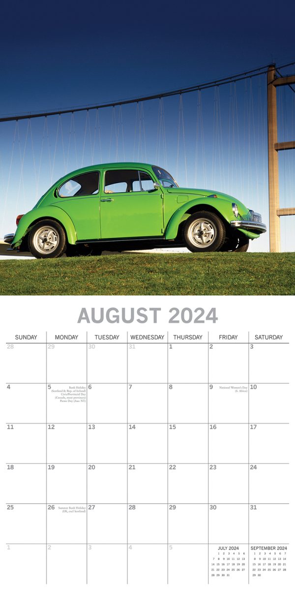 Classic Beetles – 2024 Square Wall Calendar 16 Months Planner Xmas New Year Gift