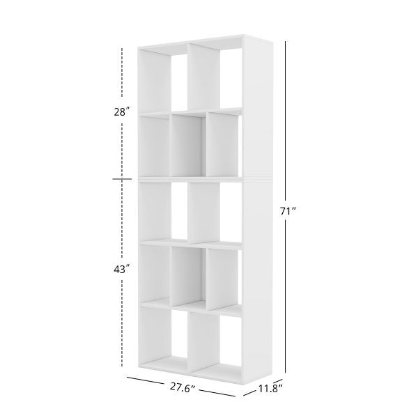 12 Cube Storage Organizer Wood Bookcase Cabinet Bookshelf Storage Wall Shelf Organizer Display Stand Home Office