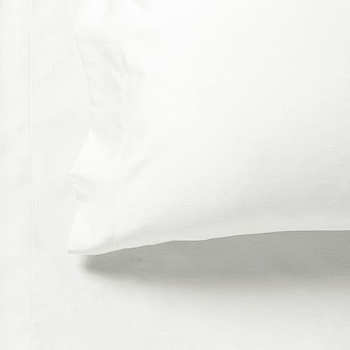 1000TC Ultra Soft Double Size Bed Flat & Fitted Sheet Set – White