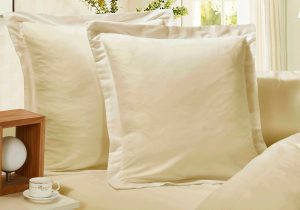 1000TC Premium Ultra Soft European Pillowcases 2-Pack – Yellow Cream