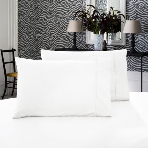 1000TC Premium Ultra Soft King size Pillowcases 2-Pack – White