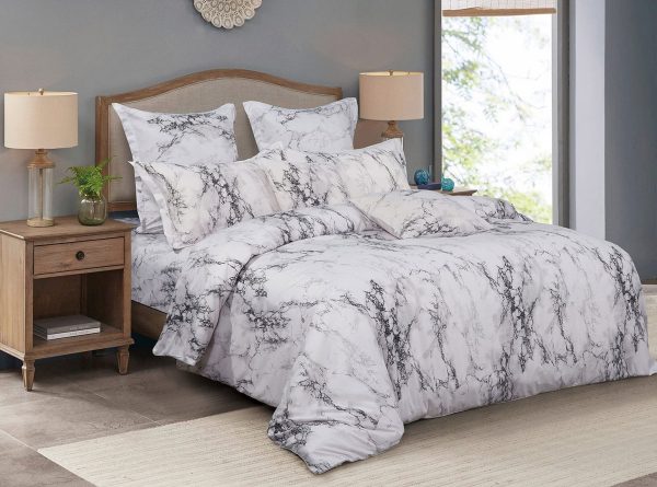 Marble Duvet Doona Quilt Cover Set – DOUBLE