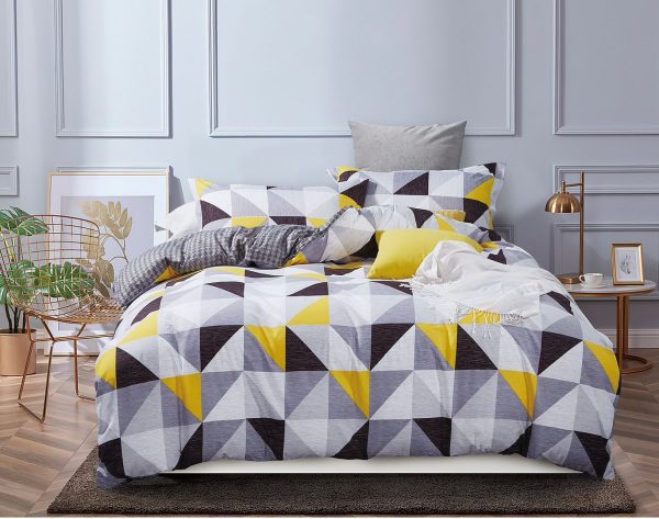 Geometric Duvet Doona Quilt Cover Set – DOUBLE