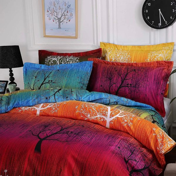 Rainbow Tree Quilt/Doona/Duvet Cover Set