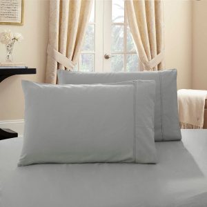 1000TC Premium Ultra Soft Queen size Pillowcases 2-Pack – Grey