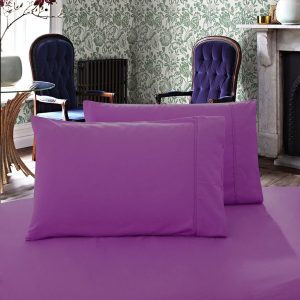 1000TC Premium Ultra Soft Standrad size Pillowcases 2-Pack – Purple