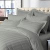 1000TC Ultra Soft Striped Duvet Doona Quilt Cover Set – KING, Grey