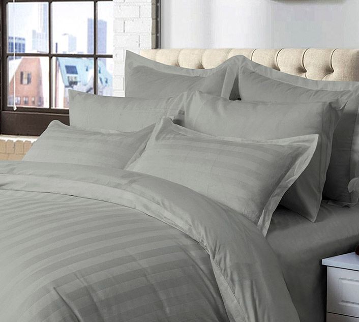 1000TC Ultra Soft Striped Duvet Doona Quilt Cover Set