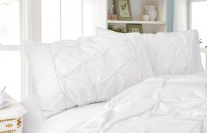 Diamond Pintuck Premium Ultra Soft Pillowcases 2-Pack – 54×80 cm, White