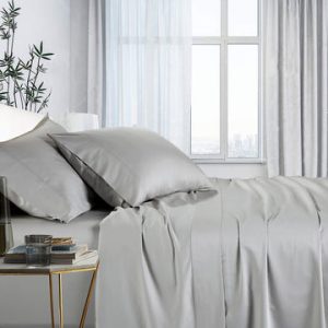 1000tc bamboo cotton sheet set king silver