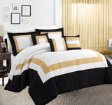 10 piece comforter and sheets set queen gold