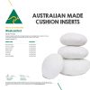 Twin Pack 60cm Aus Made Round Hotel Cushion Inserts Premium Memory Resistant Filling