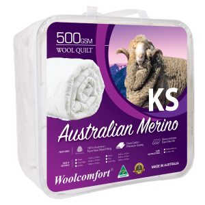 Aus Made Merino Wool Quilt 500GSM 160x210cm King Single Size