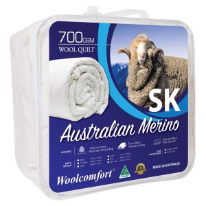 Aus Made Merino Wool Quilt 700GSM 270x240cm Super King Size