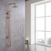 2023 Brushed Rose Gold Copper Solid Stainless Steel 304 made shower set w diverter 200 mm head sprayer hand held head