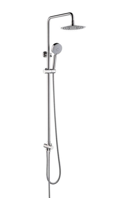 2023 Brushed Nickel Solid Stainless Steel 304 made shower set w diverter 200 mm head sprayer hand held head Suit Outdoor