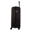 Cardin Inspired Milleni Checked Luggage Bag Travel Carry On Suitcase 65cm (82.5L) – Black