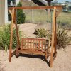 Kid Outdoor Hardwood Garden Swing