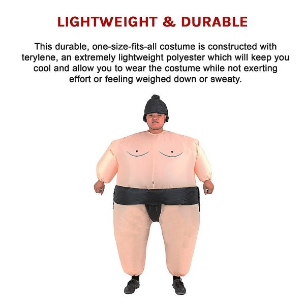 SUMO Fancy Dress Inflatable Suit -Fan Operated Costume