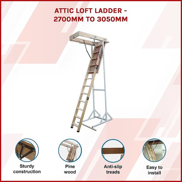 Attic Loft Ladder – 2700 to 3050 mm