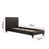 Marden Single PU Leather Bed Frame – Black