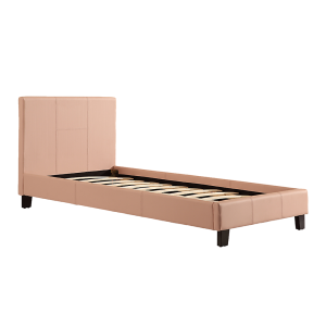 Marden Single PU Leather Bed Frame – Pink