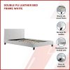 Renmark PU Leather Bed Frame – DOUBLE, White