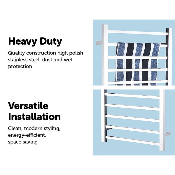 Electric Heated Bathroom Towel Rack / Rails -100w