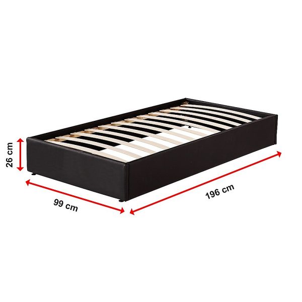 PU Leather Bed Ensemble Frame – SINGLE