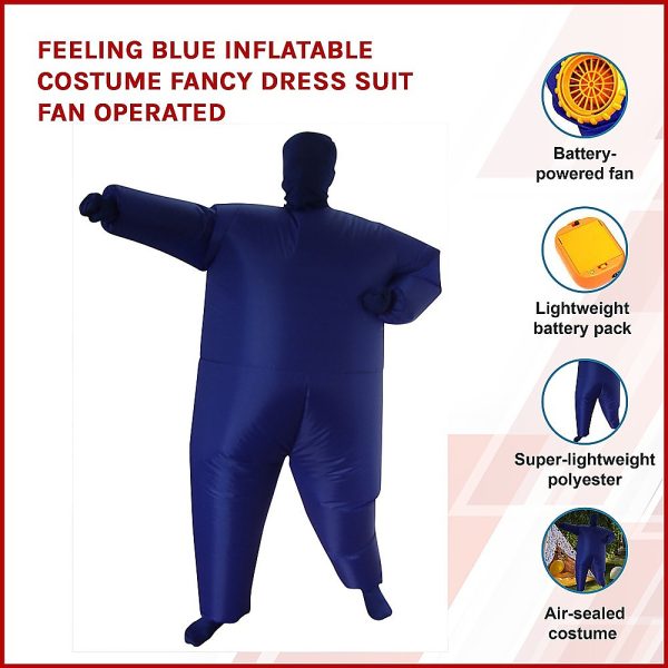 Feeling Blue Inflatable Costume Fancy Dress Suit Fan Operated