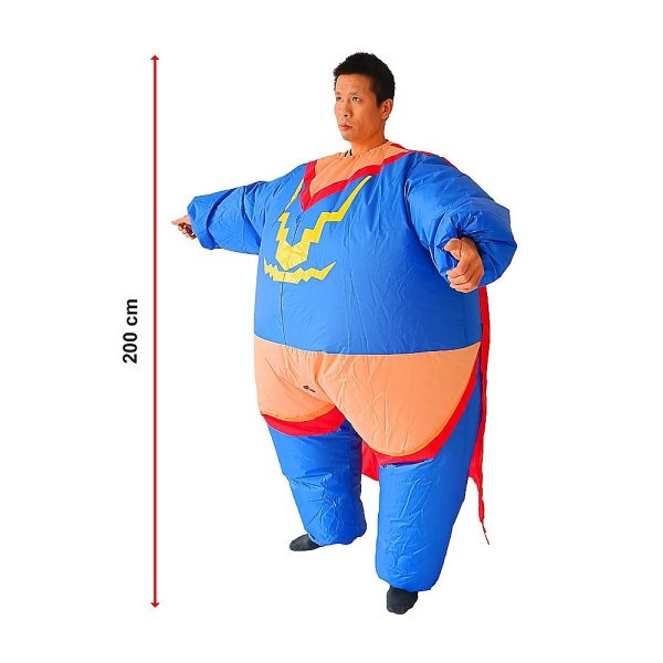 Super Hero Fancy Dress Inflatable Suit – Fan Operated Costume