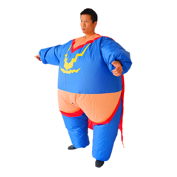 Super Hero Fancy Dress Inflatable Suit – Fan Operated Costume