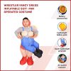 WRESTLER Fancy Dress Inflatable Suit -Fan Operated Costume