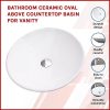 Bathroom Ceramic Oval Above Countertop Basin for Vanity