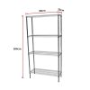 Modular Chrome Wire Storage Shelf 900 x 350 x 1800 Steel Shelving