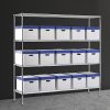 Modular Chrome Wire Storage Shelf 1500 x 600 x 1800 Steel Shelving