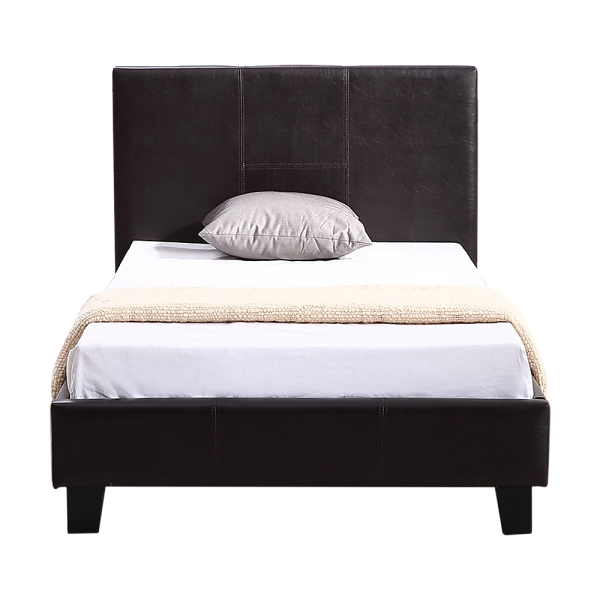 Antrim PU Leather Bed Frame – SINGLE, Brown