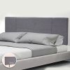 Linen Fabric Bed Headboard Bedhead – DOUBLE, Grey