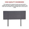 Linen Fabric Bed Headboard Bedhead – DOUBLE, Grey