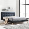 Arden PU Leather Deluxe Bed Frame – DOUBLE, Black