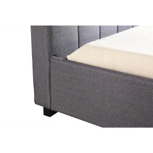 Clare King Single Fabric Deluxe Bed Frame – Grey