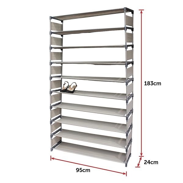 50 Pairs 10 Tiers Shoe Rack