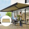 Retractable Folding Arm Awning Heavy Duty Full Cassette Motorised – 4 x 3 M, Beige