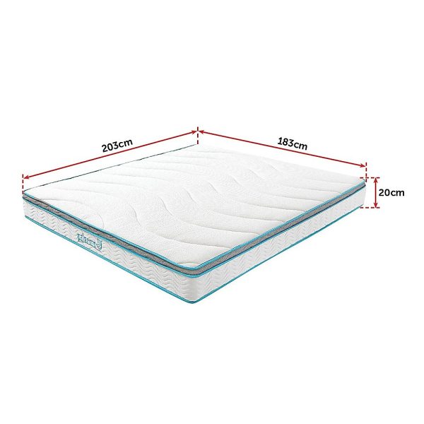 Atwater 20cm Memory Foam and Innerspring Hybrid Mattress – KING