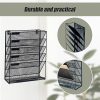 Wall Mount 6 Pocket Hanging File Sorter Organizer Folder Holder Rack Storage