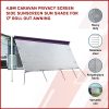 4.9m Caravan Privacy Screen Side Sunscreen Sun Shade for 17′ Roll Out Awning