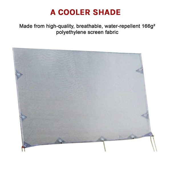 4.9m Caravan Privacy Screen Side Sunscreen Sun Shade for 17′ Roll Out Awning