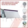 4.6m Caravan Privacy Screen Side Sunscreen Sun Shade for 16′ Roll Out Awning